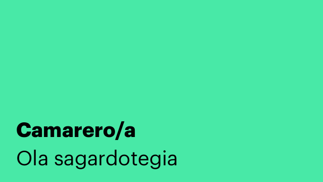 Camarero/a