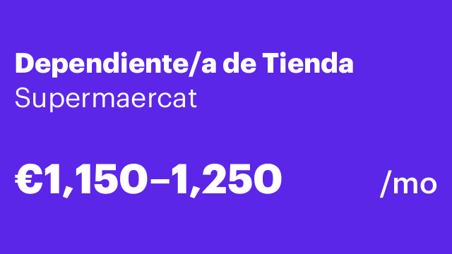 Dependiente/a de Tienda