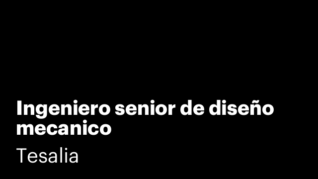 Ingeniero senior de diseño mecanico
