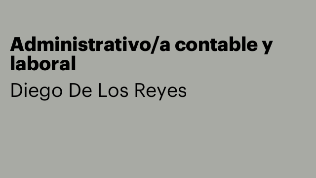 Administrativo/a contable y laboral
