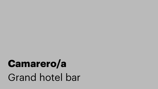Camarero/a