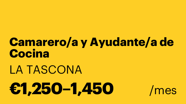 Camarero/a y Ayudante/a de Cocina