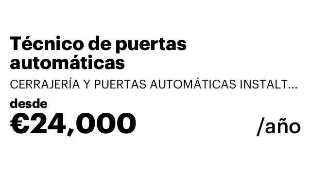 Técnico de puertas automáticas