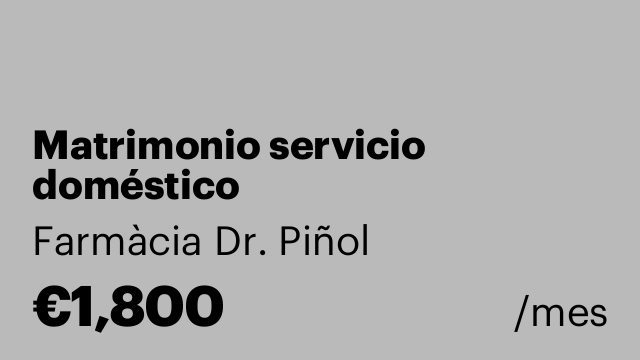 Matrimonio servicio doméstico