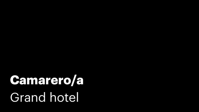 Camarero/a