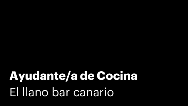 Ayudante/a de Cocina