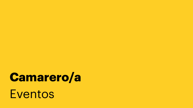 Camarero/a