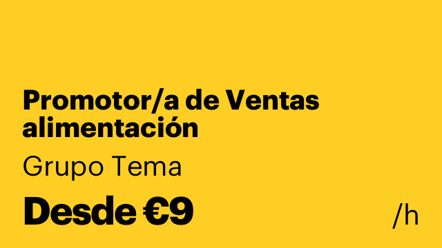 Promotor/a de Ventas alimentación