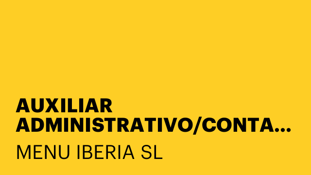 AUXILIAR ADMINISTRATIVO/CONTABLE