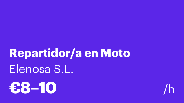Repartidor/a en Moto