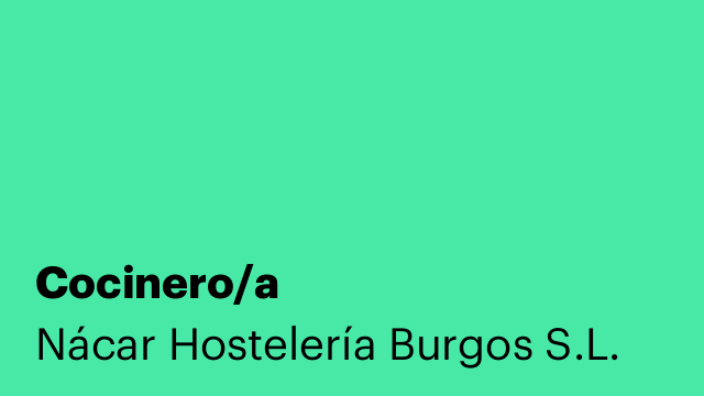 Cocinero/a