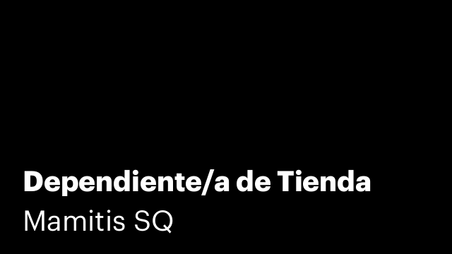 Dependiente/a de Tienda