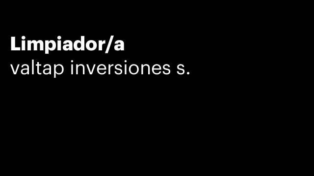 Limpiador/a
