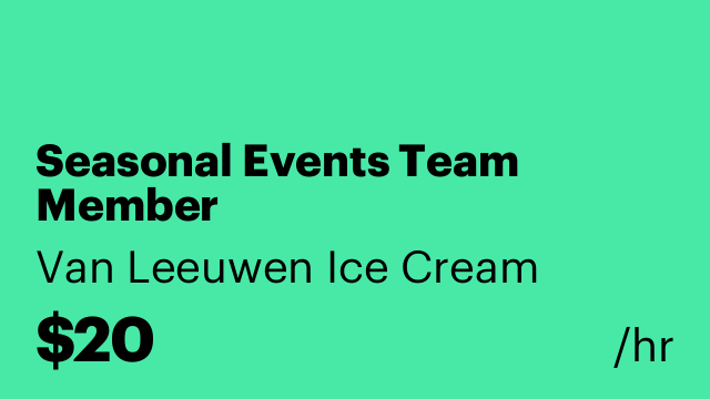 Seasonal Events Team Member