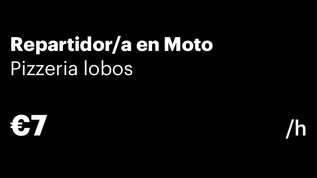 Repartidor/a en Moto