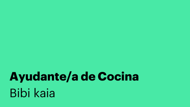 Ayudante/a de Cocina