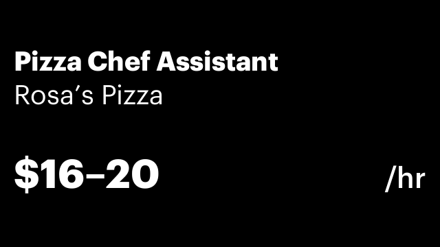Pizza Chef Assistant