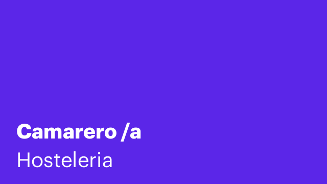 Camarero /a