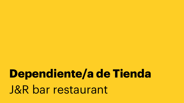 Dependiente/a de Tienda