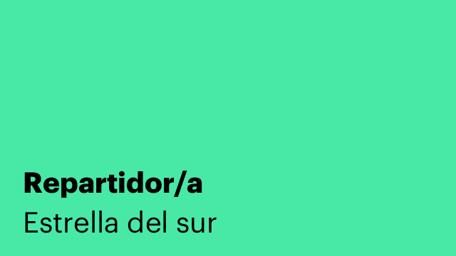 Repartidor/a