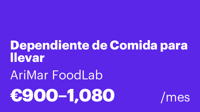 Dependiente de Comida para llevar