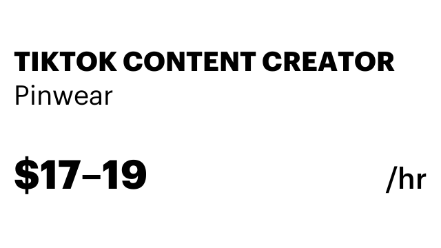 TIKTOK CONTENT CREATOR