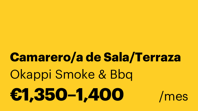Camarero/a de Sala/Terraza