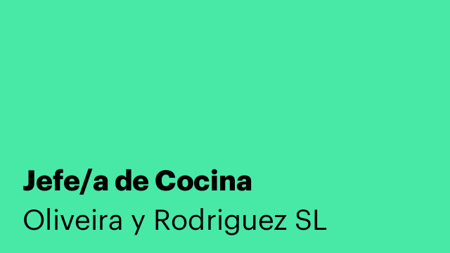 Jefe/a de Cocina