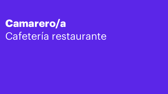 Camarero/a