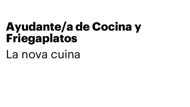 Ayudante/a de Cocina y Friegaplatos