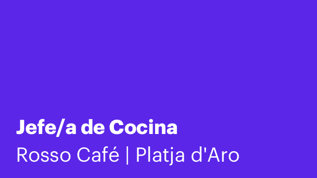 Jefe/a de Cocina