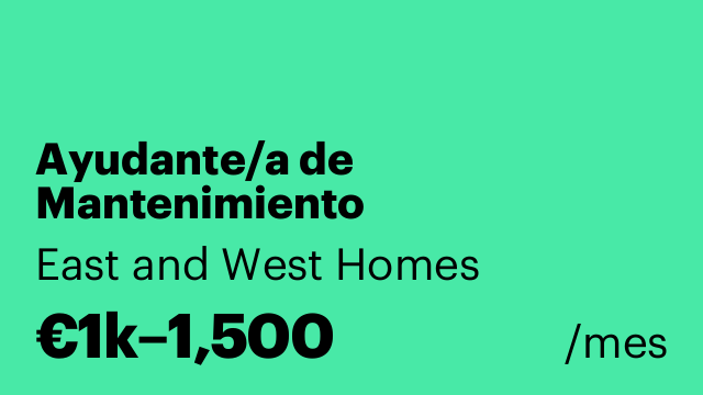 Ayudante/a de Mantenimiento