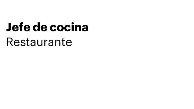 Jefe de cocina