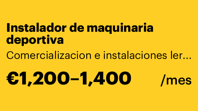Instalador de maquinaria deportiva
