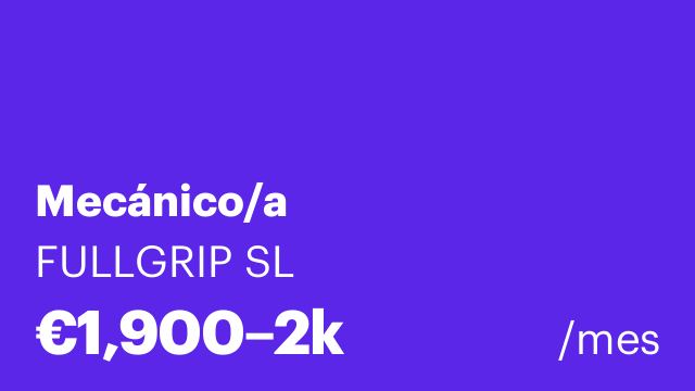 Mecánico/a