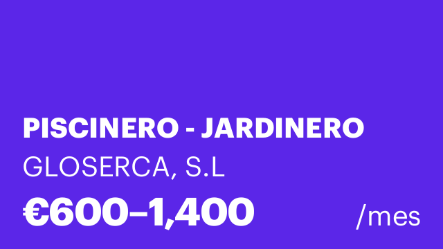 PISCINERO - JARDINERO