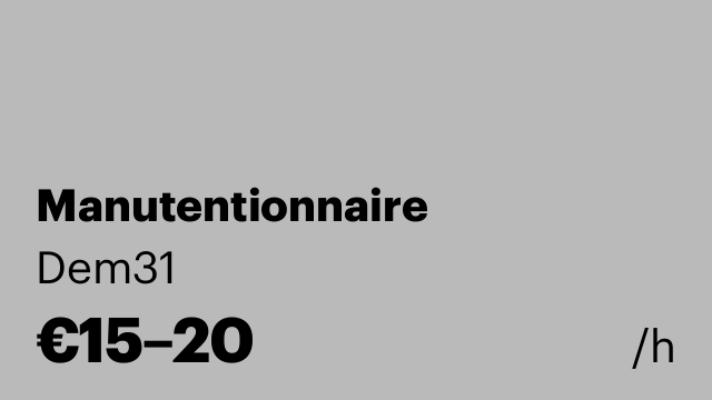 Manutentionnaire