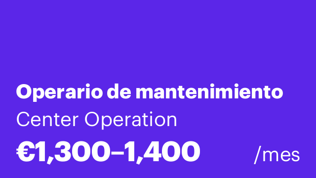 Operario de mantenimiento