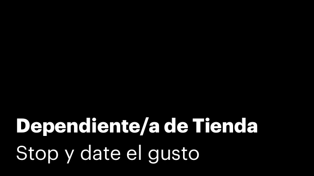Dependiente/a de Tienda