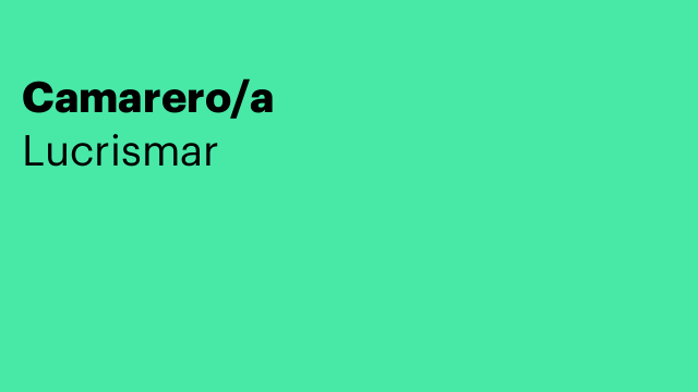 Camarero/a