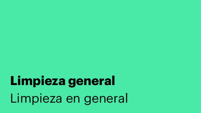Limpieza general