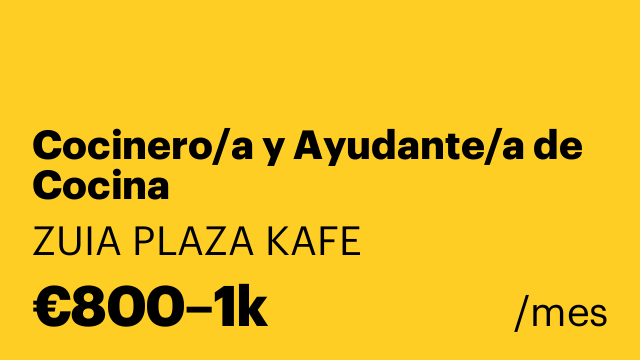 Cocinero/a y Ayudante/a de Cocina