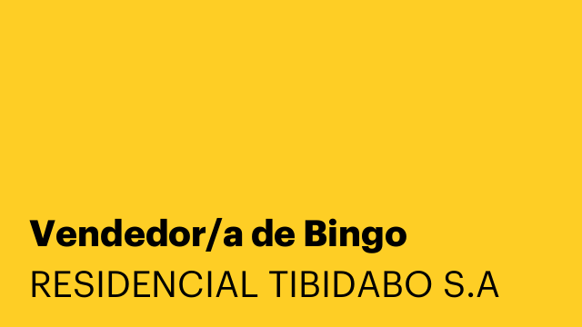 Vendedor/a de Bingo