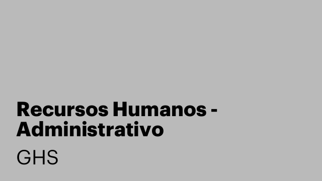 Recursos Humanos - Administrativo