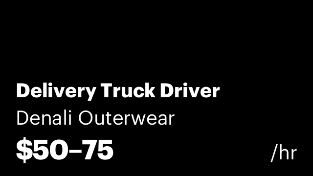 Delivery Truck Driver