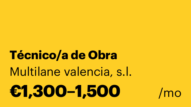 Técnico/a de Obra