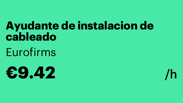 Ayudante de instalacion de cableado