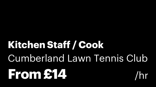 Kitchen Staff / Cook