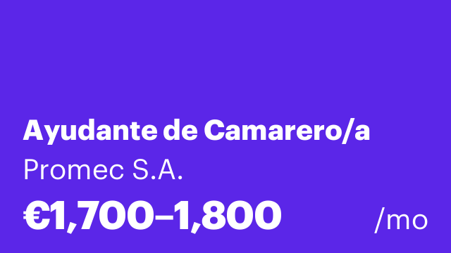 Ayudante de Camarero/a