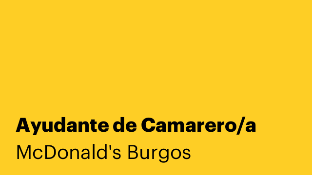 Ayudante de Camarero/a